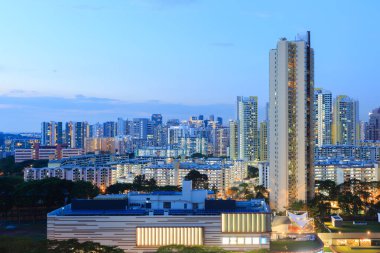 Singapur-05 Mayıs 2018: Singapur Tiong Bahru bölgesi Gece Havacılık
