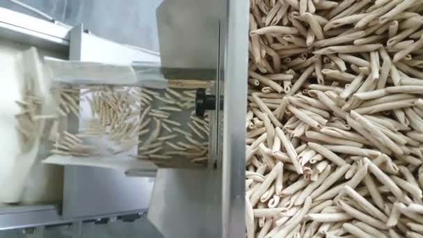 Pasta Verpakkingsmachines Klein Familiebedrijf Italië — Stockvideo