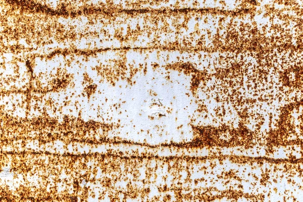 Texture Rusty Iron White Wall — Stock Photo, Image