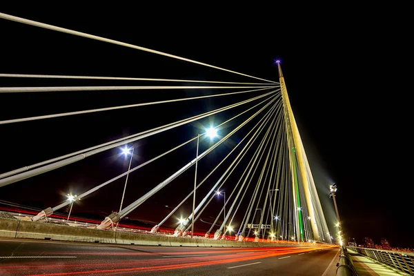 Belgrade Serbie Juin 2018 Pont Ada Nuit — Photo