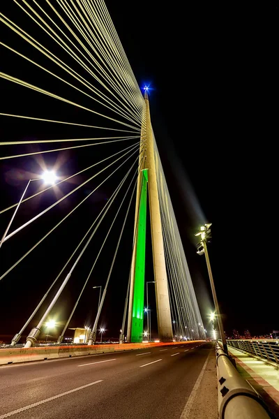 Belgrade Serbie Juin 2018 Pont Ada Nuit — Photo