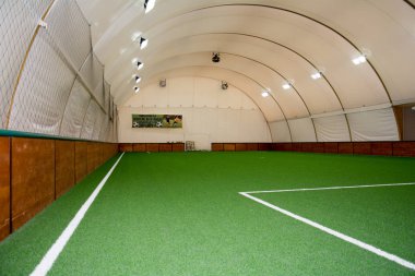 Belgrad, Sırbistan 17 Kasım 2016: Futsal için tasarlanmış bir spor salonu (küçük futbol).