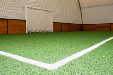 Belgrad, Sırbistan 17 Kasım 2016: Futsal için tasarlanmış bir spor salonu (küçük futbol).