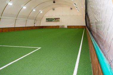 Belgrade, Serbia November 17, 2016: A sports hall designed for Futsal (small football). clipart