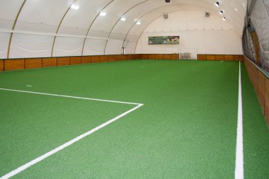 Belgrad, Sırbistan 17 Kasım 2016: Futsal için tasarlanmış bir spor salonu (küçük futbol).