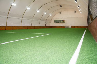 Belgrad, Sırbistan 17 Kasım 2016: Futsal için tasarlanmış bir spor salonu (küçük futbol).