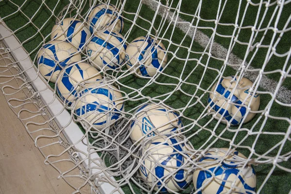 Belgrado Serbia Noviembre 2016 Una Pelota Fútbol Sobre Césped Artificial —  Fotos de Stock