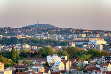 Belgrad, Sırbistan - 10 Nisan 2017: Belgrad'ın panoramik görünümü