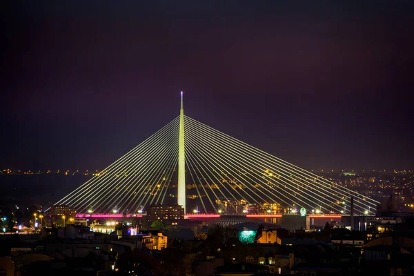 Белград Сербия Апреля 2017 Года Мост Ада Белграде — стоковое фото