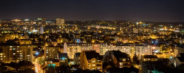 Belgrad Serbien April 2017 Panorama Von Belgrad Bei Nacht — Stockfoto