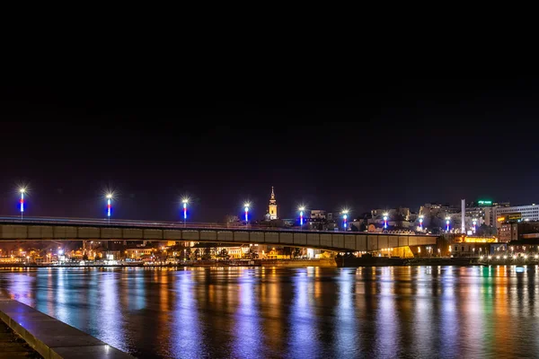 Belgrade Serbia February 2019 Panorama Belgrade Seen Banks Sava River — Stock Photo, Image