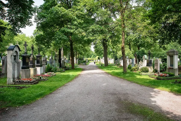 Múnich Alemania Junio 2018 Vista Del Famoso Cementerio Occidental Múnich — Foto de Stock