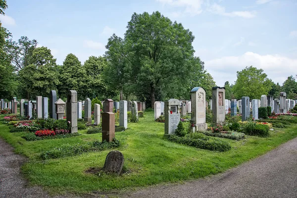 Münih Almanya Haziran 2018 Tarihi Mezar Taşlarıyla Almanya Nın Münih — Stok fotoğraf