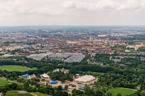 München Juni 2018 Blick Über München Aus Der Vogelperspektive Panorama — Stockfoto