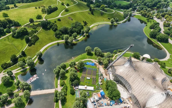 Munich Germany June 2018 View Olympic Village Park Munich — Stock Photo, Image