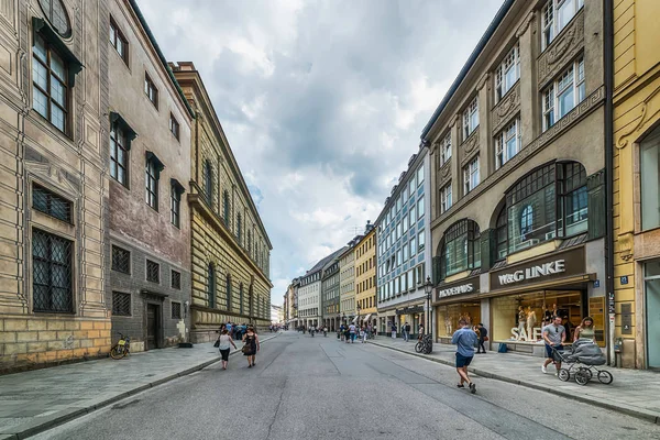 Munich Jerman Juni 2018 Rumah Rumah Tua Kota Munich Residenzstrasse — Stok Foto