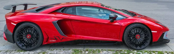 Múnich Alemania Junio 2018 Lamborghini Aventador 750 Superveloce Car Max —  Fotos de Stock