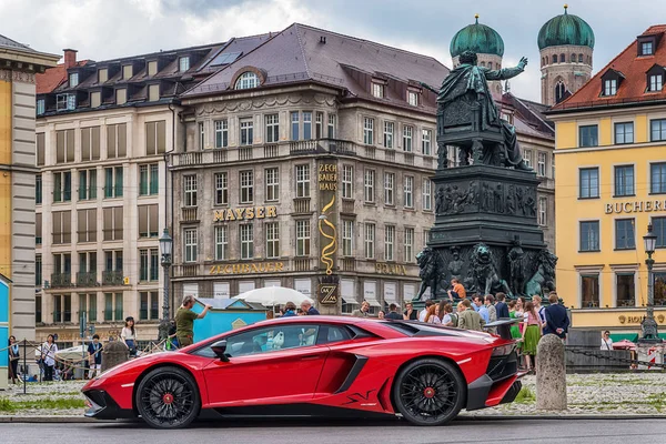 Múnich Alemania Junio 2018 Lamborghini Aventador 750 Superveloce Car Max — Foto de Stock