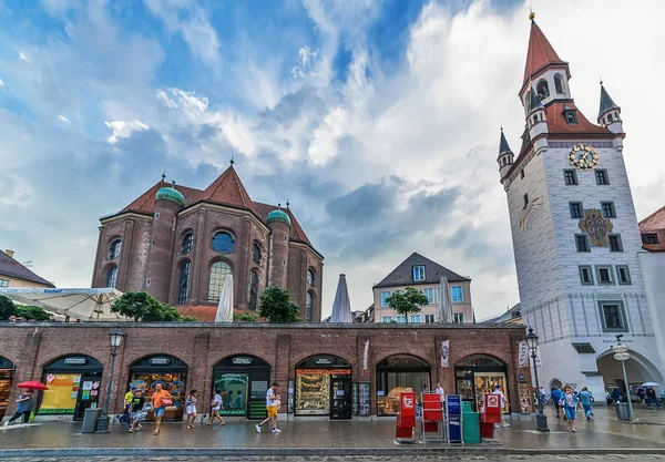 München Tyskland Juni 2018 Utsikt Till Församlingskyrkan Peter München Bayern — Stockfoto