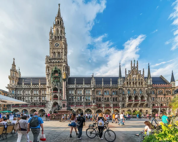 München Tyskland Juni 2018 Nytt Stadshus Marienplatz München Bayern Tyskland — Stockfoto