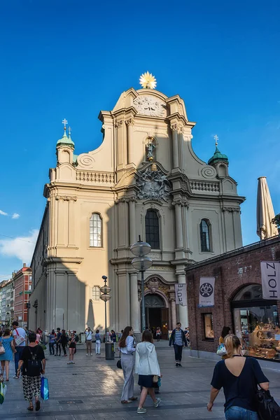 München Tyskland Juni 2018 Heiliggeistkirche Gotisk Hallkyrka München Södra Tyskland — Stockfoto