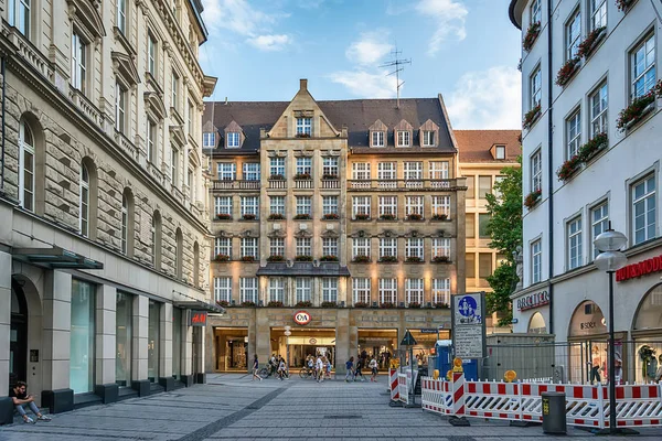 Мюнхен Германия Июня 2018 Года Улица Кауфингер Kaufingerstrae Мюнхене Германия — стоковое фото
