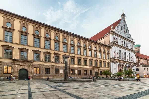 München Tyskland Juni 2018 Fasaden Michaelskirche Michael Church Och Torn — Stockfoto