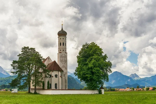 Schwangau Alemanha Junho 2018 Church Coloman Baviera Alemanha — Fotografia de Stock