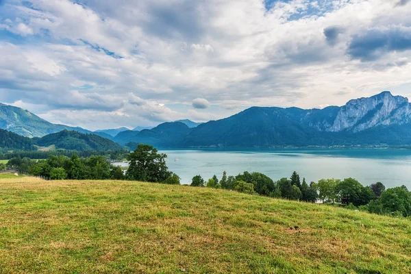 Vista Panorâmica Mondsee Alpes Austríacos Áustria — Fotografia de Stock
