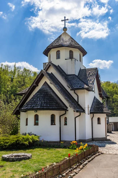 Ljubovija Serbia Kwietnia 2019 Klasztor Soko Znajduje Się Poniżej Soko — Zdjęcie stockowe
