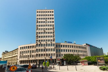 Novi Sad, Sırbistan 13 Haziran 2019: Novi Sad'daki postane. Novi Sad'ın ana bölümüdür ve şehir merkezi olarak da bilinir.. 