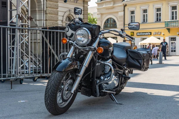 Novi Sad, Serbia June 19, 2019: Motorcycle in the center of Novi Sad.
