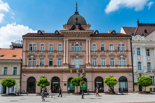 Novi Sad Szerbia Június 2019 Grand Hotel Majer Vojvodjanska Banka — Stock Fotó