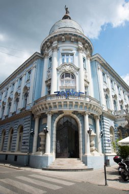 Novi Sad, Sırbistan 16 Temmuz 2019: Merkez Kredi Bürosu'nun binası. Novi Sad, Zepter Binası.