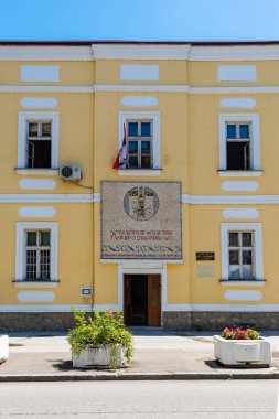 Loznica, Sırbistan - 11 Temmuz 2019: Lise (Gimnazija: Sırpça) 