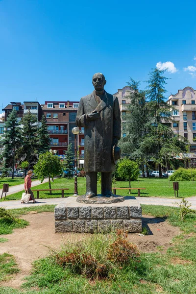 Loznica Sérvia Julho 2019 Monumento Jovan Cvijic Loznica Foi Erguido — Fotografia de Stock