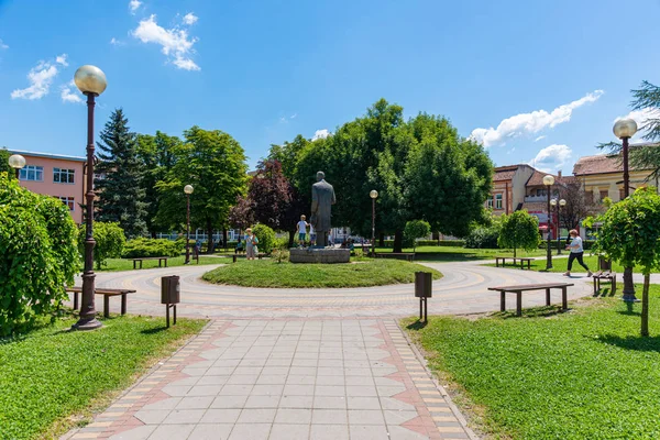 Loznica Serbia July 2019 School Park Kolski Park Serbian Jovan — Stock Photo, Image