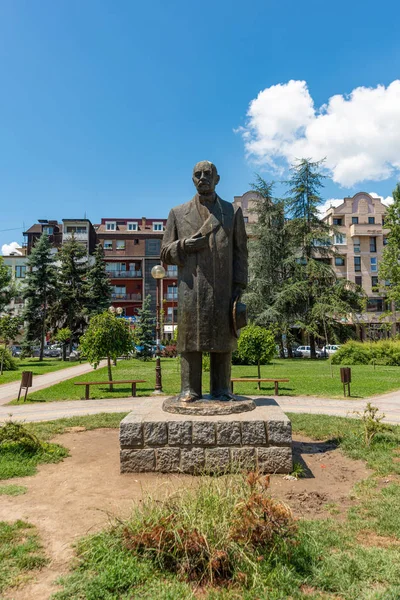 Loznica Sérvia Julho 2019 Monumento Jovan Cvijic Loznica Foi Erguido — Fotografia de Stock