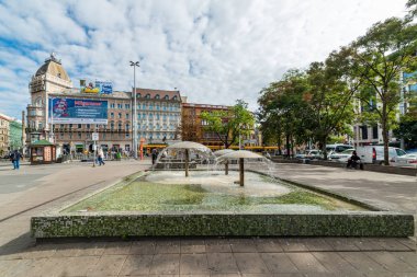 Budapeşte, Macaristan - 01 Ekim 2019: Budapeşte, Macaristan Çeşmesi