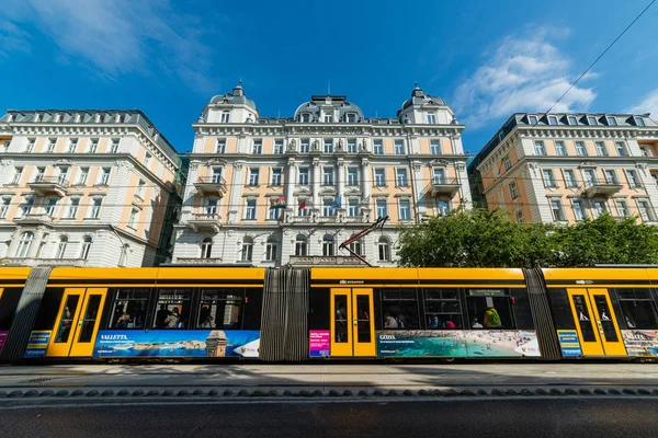 Будапешт Венгрия Октября 2019 Года Трамвай Будапеште Трамвайная Сеть Будапешта — стоковое фото