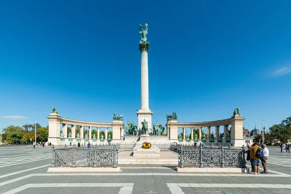 Budapest Hungría Octubre 2019 Hero Square Budapest Hosok Tere Hungría —  Fotos de Stock