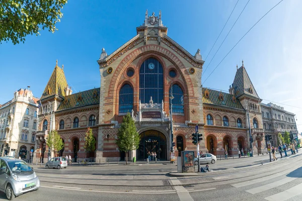 Budapest Hungría Octubre 2019 Vista Frontal Del Gran Mercado Budapest — Foto de Stock