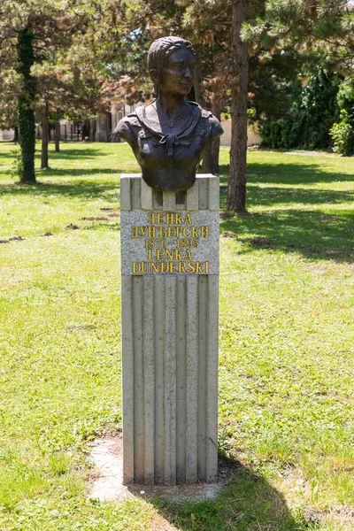 Kulpin Serbia Junio 2020 Busto Conmemorativo Lenka Dundjerski Kulpin Era — Foto de Stock