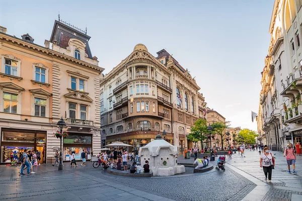 Belgrade Serbia August 2020 Knez Mihailova Street Downtown Belgrade Delijska — Stock Photo, Image