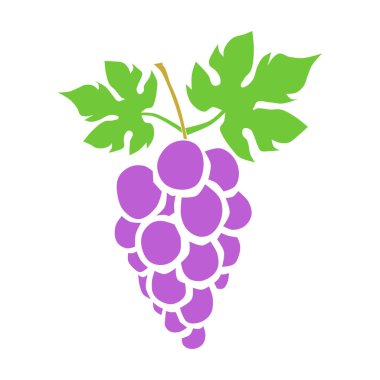 Üzüm yaprağı - simge vektör. Simge üzüm