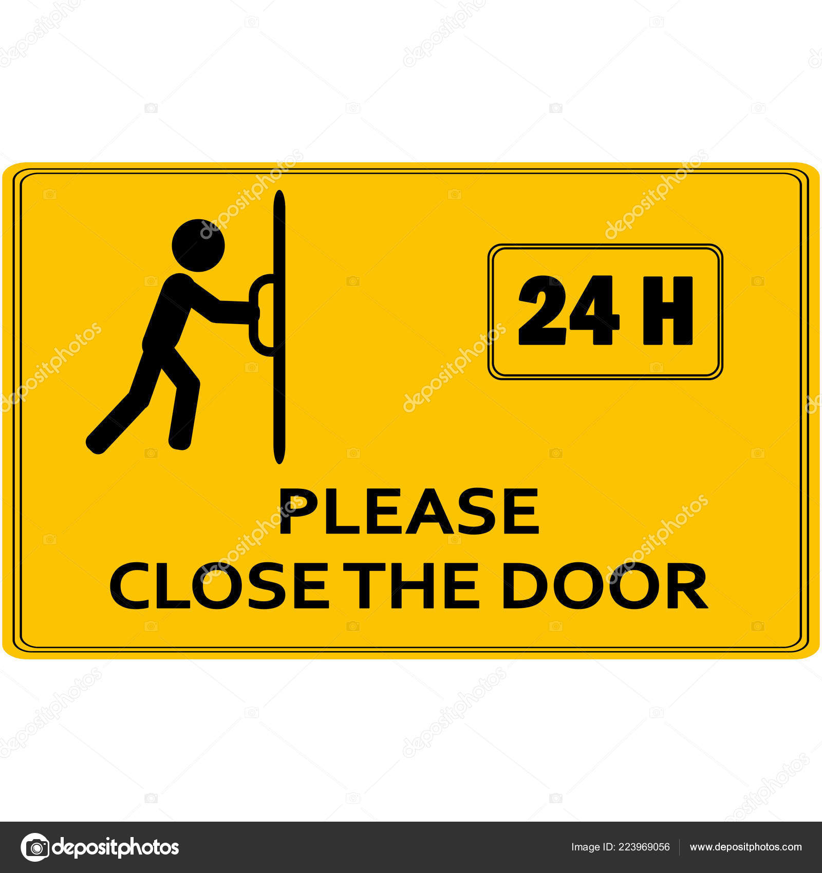 Close Door Sign Keep Door Closed Sign Stock Vector C Lucaso