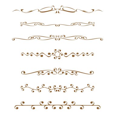 Sayfa süsleme ve dekoratif öğeler. Vektör set