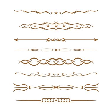 Sayfa süsleme ve dekoratif öğeler. Vektör set