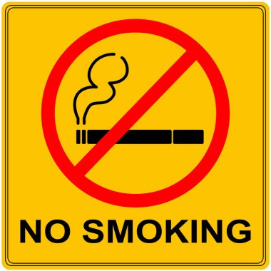 Sigara turuncu bir işaret yok. Vektör grafiği