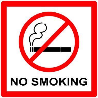 Sigara turuncu bir işaret yok. Vektör grafiği